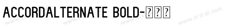 accordalternate bold字体转换